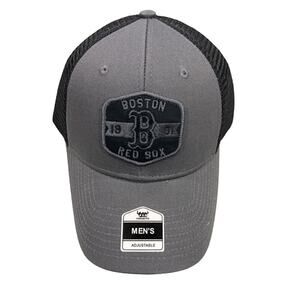 Boston Red Sox MLB Hat Charcoal Adjustable Trucker MVP Cap Mesh Snapback New